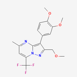 3-(3,4-dimethoxyphenyl)-2-(methoxymethyl)-5-methyl-7-(trifluoromethyl)pyrazolo[1,5-a]pyrimidine