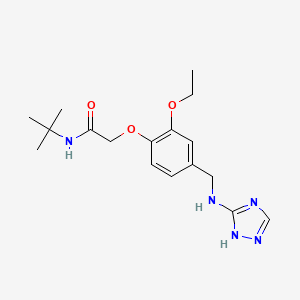 N-(tert-butyl)-2-{2-ethoxy-4-[(1H-1,2,4-triazol-3-ylamino)methyl]phenoxy}acetamide