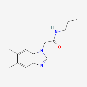 2-(5,6-dimethyl-1H-1,3-benzodiazol-1-yl)-N-propylacetamide