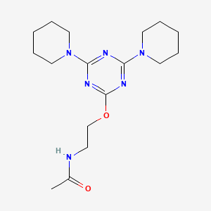 N-{2-[(4,6-di-1-piperidinyl-1,3,5-triazin-2-yl)oxy]ethyl}acetamide