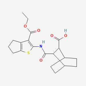 3-({[3-(ethoxycarbonyl)-5,6-dihydro-4H-cyclopenta[b]thien-2-yl]amino}carbonyl)bicyclo[2.2.2]octane-2-carboxylic acid