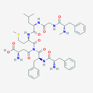 molecular formula C45H60N8O9S B048722 Neurokinin B (4-10), beta-asp(4)-Me-phe(7)- CAS No. 114317-52-1