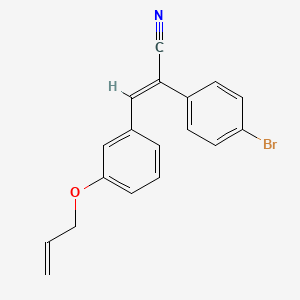 molecular formula C18H14BrNO B4872203 3-[3-(allyloxy)phenyl]-2-(4-bromophenyl)acrylonitrile 