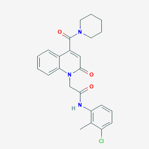 molecular formula C24H24ClN3O3 B4872210 N-(3-chloro-2-methylphenyl)-2-[2-oxo-4-(1-piperidinylcarbonyl)-1(2H)-quinolinyl]acetamide 