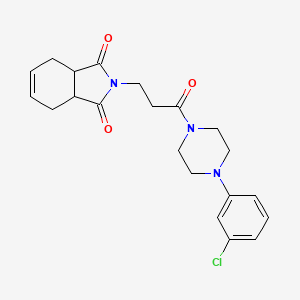 molecular formula C21H24ClN3O3 B4872212 2-{3-[4-(3-chlorophenyl)-1-piperazinyl]-3-oxopropyl}-3a,4,7,7a-tetrahydro-1H-isoindole-1,3(2H)-dione 