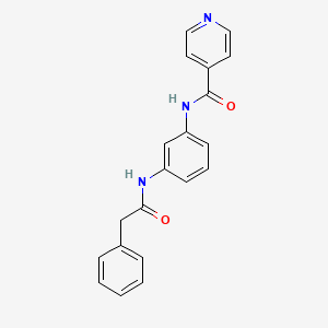 N-{3-[(2-phenylacetyl)amino]phenyl}isonicotinamide