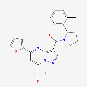 5-(2-furyl)-3-{[2-(2-methylphenyl)-1-pyrrolidinyl]carbonyl}-7-(trifluoromethyl)pyrazolo[1,5-a]pyrimidine