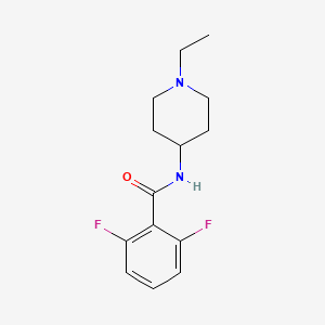 molecular formula C14H18F2N2O B4872256 N-(1-ethyl-4-piperidinyl)-2,6-difluorobenzamide 