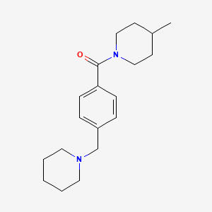 molecular formula C19H28N2O B4872260 4-methyl-1-[4-(1-piperidinylmethyl)benzoyl]piperidine 