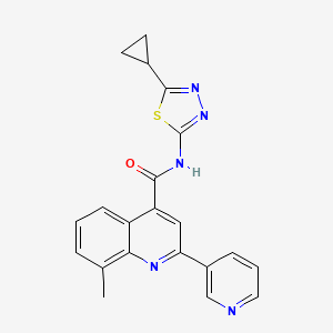 N-(5-cyclopropyl-1,3,4-thiadiazol-2-yl)-8-methyl-2-(3-pyridinyl)-4-quinolinecarboxamide