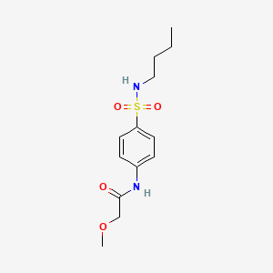 molecular formula C13H20N2O4S B4872304 N-{4-[(butylamino)sulfonyl]phenyl}-2-methoxyacetamide 