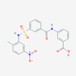 3-[(3-{[(2-methyl-5-nitrophenyl)amino]sulfonyl}benzoyl)amino]benzoic acid