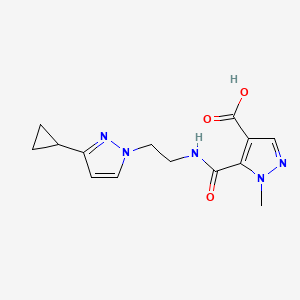 5-({[2-(3-cyclopropyl-1H-pyrazol-1-yl)ethyl]amino}carbonyl)-1-methyl-1H-pyrazole-4-carboxylic acid