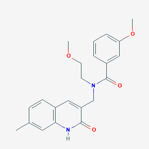 molecular formula C22H24N2O4 B4872371 N-[(2-hydroxy-7-methyl-3-quinolinyl)methyl]-3-methoxy-N-(2-methoxyethyl)benzamide 