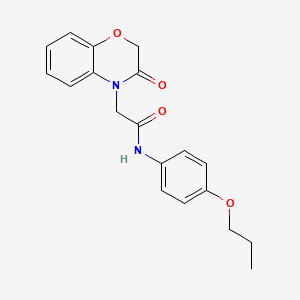 molecular formula C19H20N2O4 B4872378 2-(3-oxo-2,3-dihydro-4H-1,4-benzoxazin-4-yl)-N-(4-propoxyphenyl)acetamide 