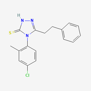 4-(4-chloro-2-methylphenyl)-5-(2-phenylethyl)-4H-1,2,4-triazole-3-thiol