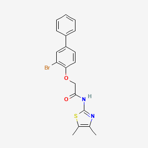 2-[(3-bromo-4-biphenylyl)oxy]-N-(4,5-dimethyl-1,3-thiazol-2-yl)acetamide