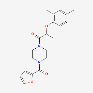 molecular formula C20H24N2O4 B4872408 1-[2-(2,4-dimethylphenoxy)propanoyl]-4-(2-furoyl)piperazine 