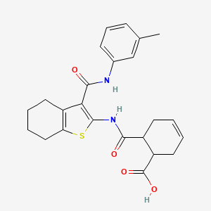 6-({3-[(3-Methylphenyl)carbamoyl]-4,5,6,7-tetrahydro-1-benzothiophen-2-yl}carbamoyl)cyclohex-3-ene-1-carboxylic acid