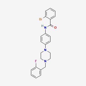 molecular formula C24H23BrFN3O B4872470 2-bromo-N-{4-[4-(2-fluorobenzyl)-1-piperazinyl]phenyl}benzamide 