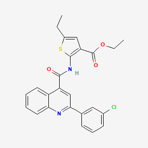 ethyl 2-({[2-(3-chlorophenyl)-4-quinolinyl]carbonyl}amino)-5-ethyl-3-thiophenecarboxylate