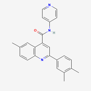 molecular formula C24H21N3O B4872485 2-(3,4-dimethylphenyl)-6-methyl-N-4-pyridinyl-4-quinolinecarboxamide 