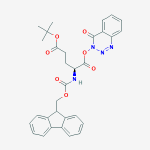 molecular formula C31H30N4O7 B048725 5-O-Tert-butyl 1-O-(4-oxo-1,2,3-benzotriazin-3-yl) (2S)-2-(9H-fluoren-9-ylmethoxycarbonylamino)pentanedioate CAS No. 114119-86-7