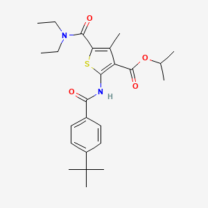 isopropyl 2-[(4-tert-butylbenzoyl)amino]-5-[(diethylamino)carbonyl]-4-methyl-3-thiophenecarboxylate