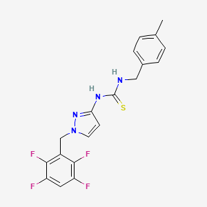 N-(4-methylbenzyl)-N'-[1-(2,3,5,6-tetrafluorobenzyl)-1H-pyrazol-3-yl]thiourea