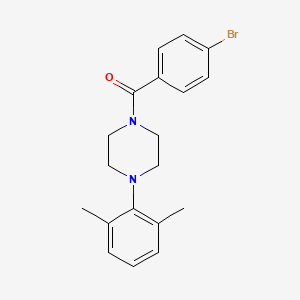 molecular formula C19H21BrN2O B4872537 1-(4-bromobenzoyl)-4-(2,6-dimethylphenyl)piperazine 