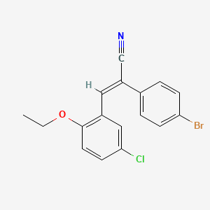 molecular formula C17H13BrClNO B4872558 2-(4-bromophenyl)-3-(5-chloro-2-ethoxyphenyl)acrylonitrile 