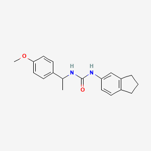 molecular formula C19H22N2O2 B4872573 N-(2,3-dihydro-1H-inden-5-yl)-N'-[1-(4-methoxyphenyl)ethyl]urea 