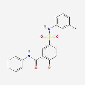 2-bromo-5-{[(3-methylphenyl)amino]sulfonyl}-N-phenylbenzamide