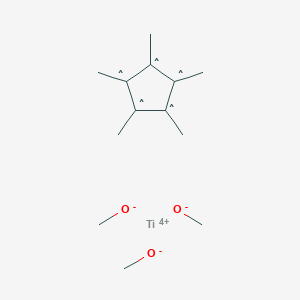 molecular formula C13H24O3Ti+ B048726 甲醇根；1,2,3,4,5-五甲基环戊烷；钛（4+） CAS No. 123927-75-3