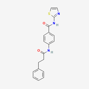 4-[(3-phenylpropanoyl)amino]-N-1,3-thiazol-2-ylbenzamide