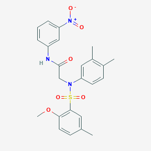 N~2~-(3,4-dimethylphenyl)-N~2~-[(2-methoxy-5-methylphenyl)sulfonyl]-N~1~-(3-nitrophenyl)glycinamide