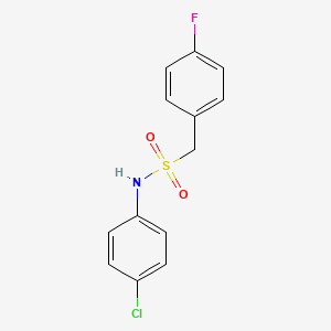 molecular formula C13H11ClFNO2S B4872623 N-(4-chlorophenyl)-1-(4-fluorophenyl)methanesulfonamide 