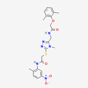 2-(2,6-dimethylphenoxy)-N-{[4-methyl-5-({2-[(2-methyl-5-nitrophenyl)amino]-2-oxoethyl}thio)-4H-1,2,4-triazol-3-yl]methyl}acetamide