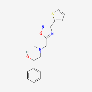 2-(methyl{[3-(2-thienyl)-1,2,4-oxadiazol-5-yl]methyl}amino)-1-phenylethanol