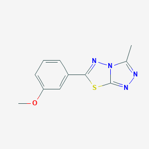 molecular formula C11H10N4OS B487265 methyl3-(3-methyl[1,2,4]triazolo[3,4-b][1,3,4]thiadiazol-6-yl)phenylether CAS No. 724430-08-4