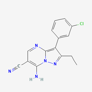 7-amino-3-(3-chlorophenyl)-2-ethylpyrazolo[1,5-a]pyrimidine-6-carbonitrile