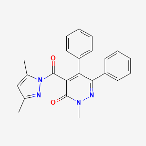 4-[(3,5-dimethyl-1H-pyrazol-1-yl)carbonyl]-2-methyl-5,6-diphenyl-3(2H)-pyridazinone