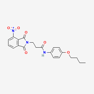 N-(4-butoxyphenyl)-3-(4-nitro-1,3-dioxo-1,3-dihydro-2H-isoindol-2-yl)propanamide