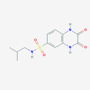 molecular formula C12H15N3O4S B4872718 N-isobutyl-2,3-dioxo-1,2,3,4-tetrahydro-6-quinoxalinesulfonamide 