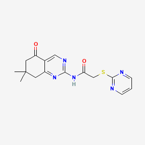 N-(7,7-dimethyl-5-oxo-5,6,7,8-tetrahydro-2-quinazolinyl)-2-(2-pyrimidinylthio)acetamide