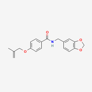 N-(1,3-benzodioxol-5-ylmethyl)-4-[(2-methyl-2-propen-1-yl)oxy]benzamide