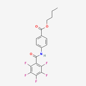 molecular formula C18H14F5NO3 B4872746 butyl 4-[(pentafluorobenzoyl)amino]benzoate 