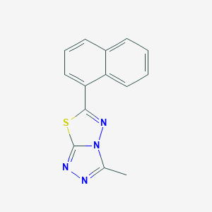 molecular formula C14H10N4S B487275 3-甲基-6-(1-萘基)-[1,2,4]三唑并[3,4-b][1,3,4]噻二唑 CAS No. 724430-19-7