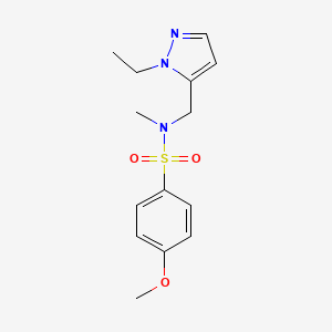 N-[(1-ethyl-1H-pyrazol-5-yl)methyl]-4-methoxy-N-methylbenzenesulfonamide