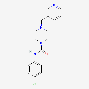 molecular formula C17H19ClN4O B4872781 N-(4-chlorophenyl)-4-(3-pyridinylmethyl)-1-piperazinecarboxamide 